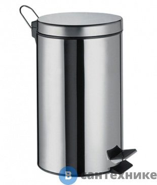 картинка Ведро WasserKRAFT K-637 7 л нержавеющая сталь AISI 304, хромоникелевое покрытие, ABS - пластик