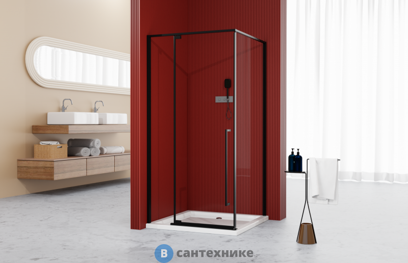 Душевое ограждение ESBANO ESA-90KV-B черный