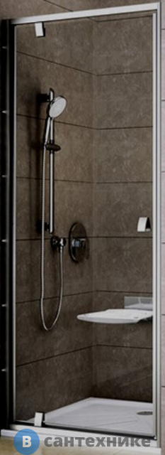 Душевая дверь Ravak Pivot PDOP1-90 сатин + Транспарент (03G70U00Z1)