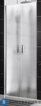 картинка Душевая дверь BelBagno UNO-B-2-90-CH-Cr 900x1900, стекло шиншилла, профиль хром