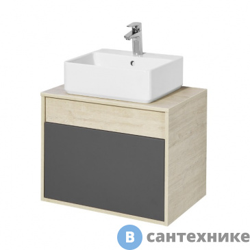 картинка Тумба под раковину Акватон Лофт Урбан 65 графит\Орегон (1A254001LQX60)