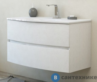 картинка Тумба под раковину Cezares DALILA 54927 с двумя выдвижными ящиками Antracite, 100x51x55