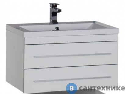 картинка Тумба под раковину Aquanet Верона 75 New белый (176669)