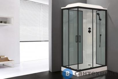 картинка Душевая кабина Royal Bath RB 8120HP6-GT-BL 1200x800x2170 (серое/прозрачное ) правая (RB8120HP6-GT-BL-R)