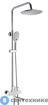 картинка Душевая стойка ROSE R2136F белый/хром