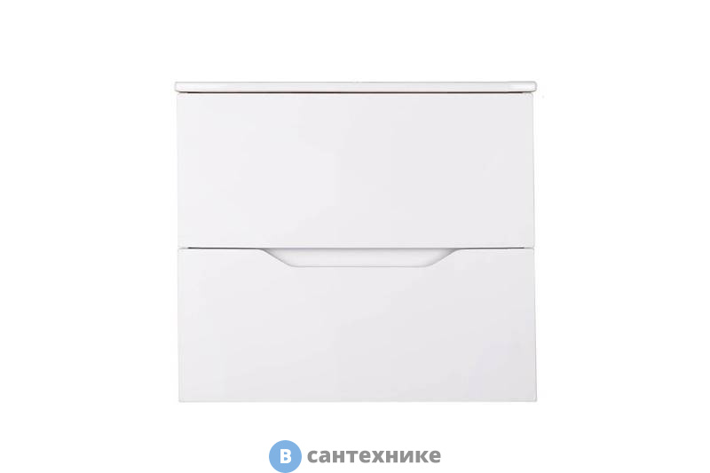 Тумба Orange Li-60Tuw+Ra подвесная Line 60 белая с раковиной, белый Soft Touch (матовый), 62х53х47 см