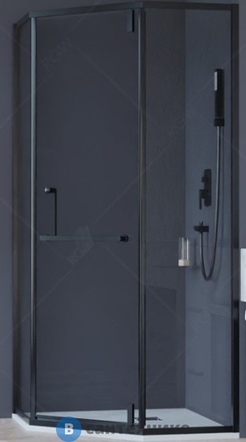 Душевой уголок RGW HO-084B чёрный/прозрачное/8 мм 100*100*195 (350608400-14) без поддона