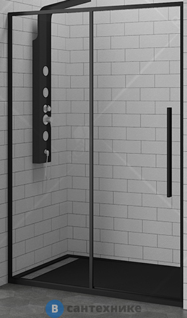 Душевая дверь RGW SV-12-B 150*195 чёрный/прозрачное/6 мм (1485-1495) (32321215-14)