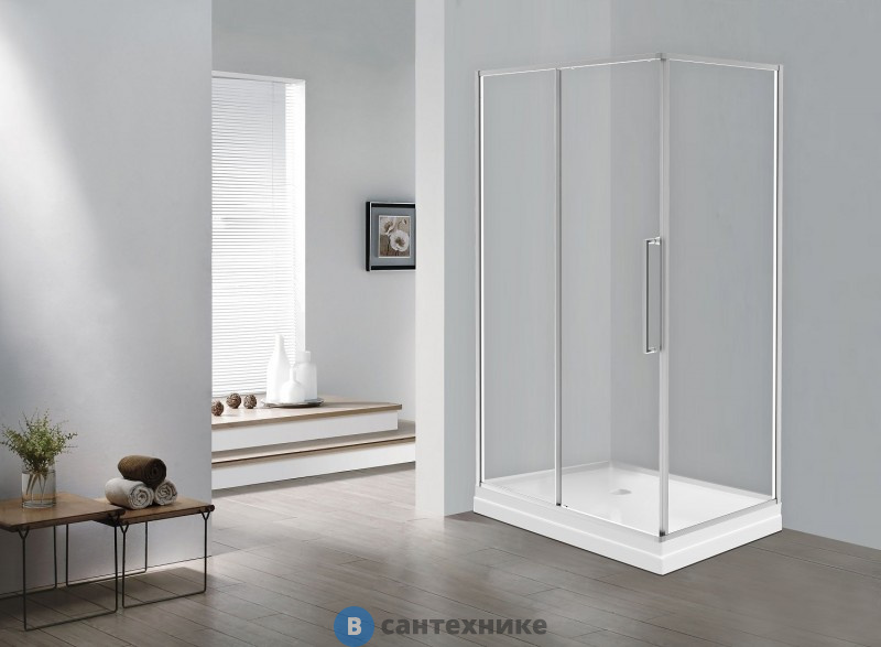 Душевое ограждение ESBANO ESS-128PS-C хром, без поддона