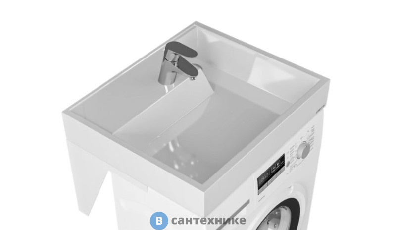 Умывальник над стиральной машиной СанТа Юпитер 600*90*500 ш/в/гл с кронштейнами (900117)