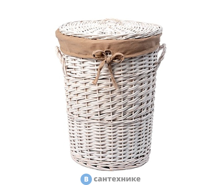 Плетеная корзина WasserKRAFT Aller WB-106-S для белья с крышкой прутья ивы