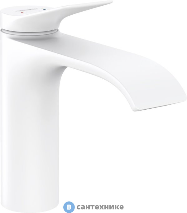 Смеситель Hansgrohe 75022700 Vivenis для раковины, без слива, белый матовый
