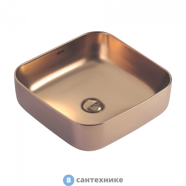 Раковина ABBER Rechteck AC2211MRG розовое золото матовое накладная