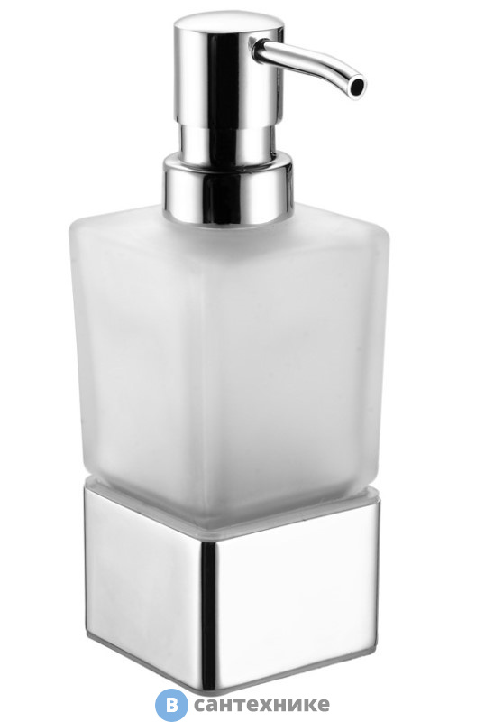 Дозатор AZARIO RINA для жидкого мыла стеклянный настольный, хром (AZ-130C)