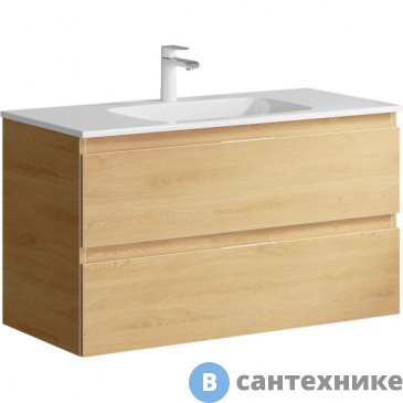 картинка Тумба под раковину Aqwella ACCENT 97,5 ACC0110DZ (подвесная, дуб золотой)