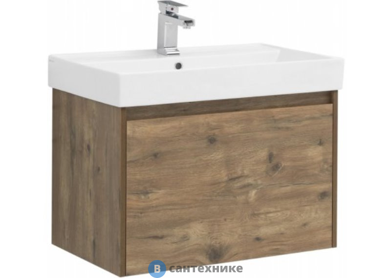 Тумба под раковину Aquanet Nova Lite 75 1+1 ящ. цв дуб рустикальный (249514)