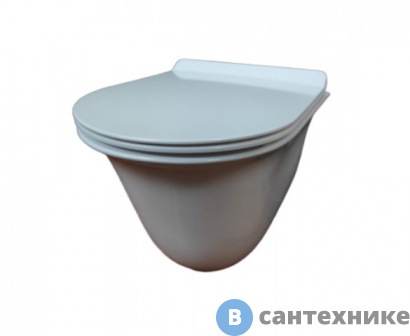 картинка Унитаз Bolu Sevilla BL-34E051 подвесной безободковый с ультратонким сиденьем с микролифтом