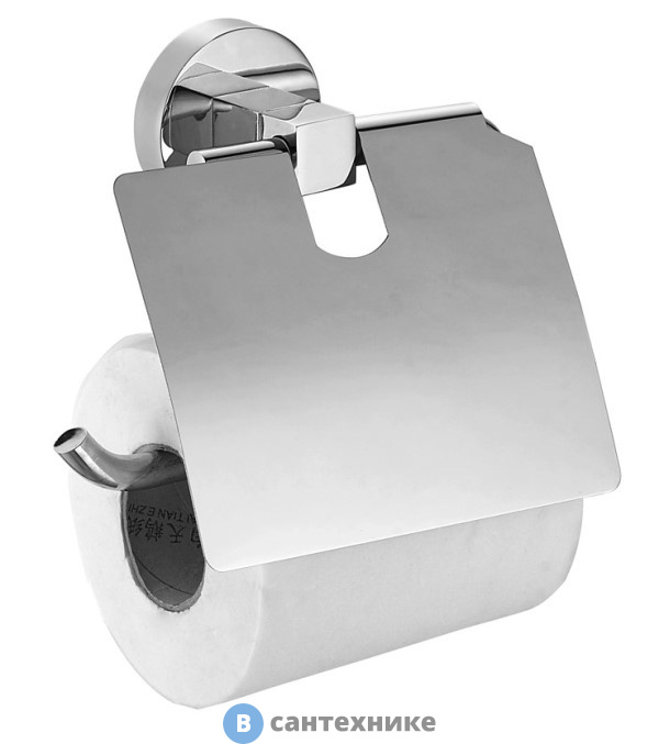 Бумагодержатель AZARIO NESSY с крышкой, хром (AZ-73110)