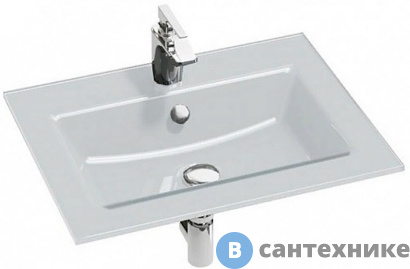 картинка Раковина на столешницу Jacob Delafon VOX EB2105-DD1 стеклянная /60/ (белая)