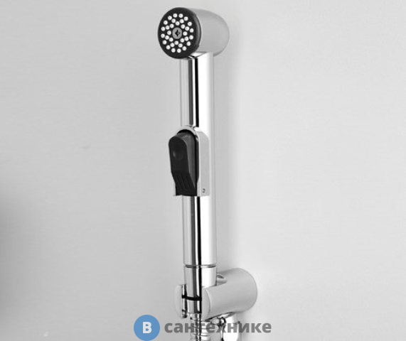 Лейка для гигиенического душа WasserKRAFT A043 с фиксатором хромоникелевое покрытие, ABS-пластик