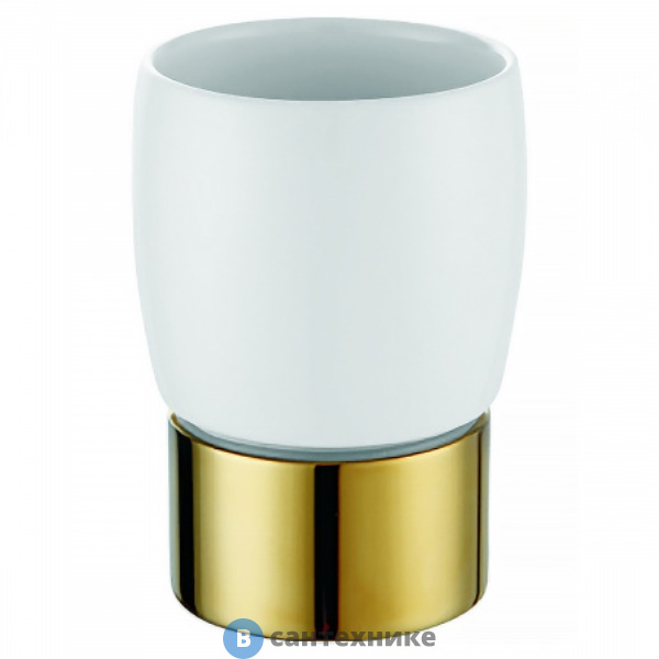 Стакан AZARIO ELVIA керамический настольный, золото (AZ-126AG)