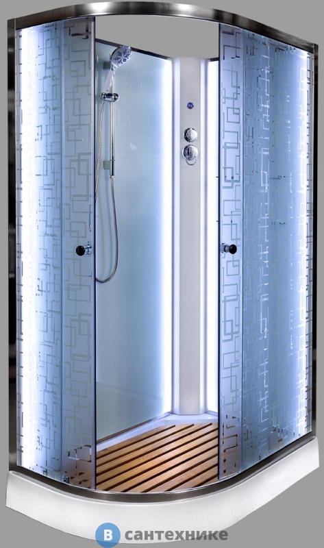 Душевая кабина Deto ЕМ1512 R N LED (1200*800*2200)
