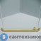 картинка Душевое ограждение Grossman Pragma 302.K33.03.9090.32.00 (90*90*195) трапеция, распашн, золото сатин, стекло прозрач., без поддона