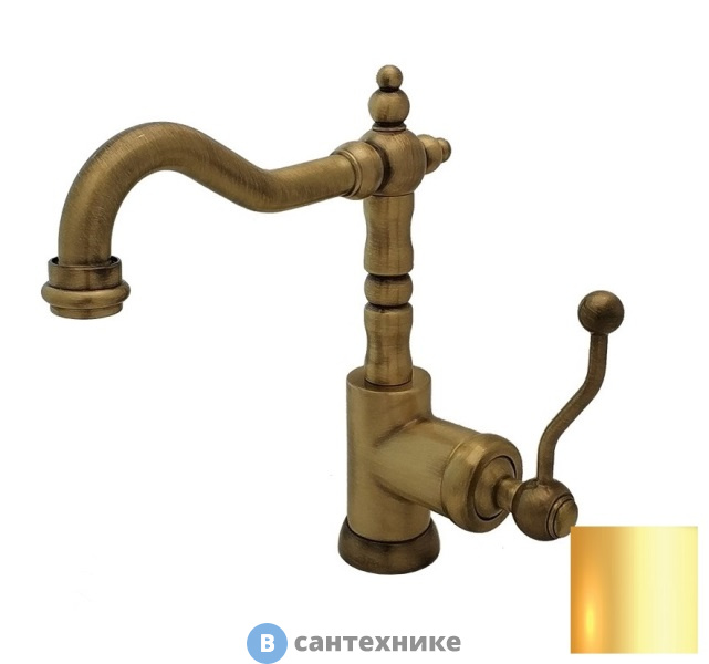 Смеситель Paini Duomo 88OP250 для раковины с д/к, золото