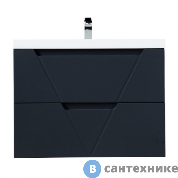 картинка Тумба под раковину BelBagno VITTORIA подвесная с двумя выкатными ящиками, Grigio Opaco, 800x450x570 (VITTORIA-800-2C-SO-GO-P)