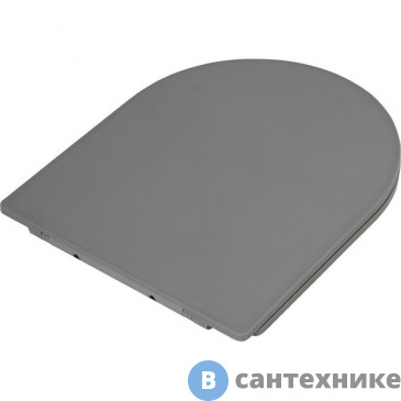 картинка Сиденье BelBagno COLORATO BB062SC-GR дюропласт, soft close, металлическое крепление, серое матовое