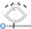 картинка Душевая кабина Тритон Лайт 90*90 Б 1/4 круга, глуб. подд., Градиент, белый, ДН4 (DK209)