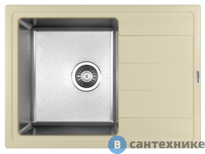картинка Кухонная мойка FLORENTINA Комби 650, шампань FS (21.390.B0650.202)