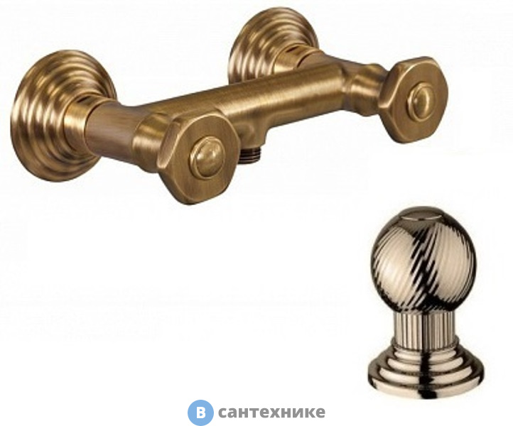 Смеситель Cezares APHRODITE-DS-02-M для душа, бронза, ручки Шар