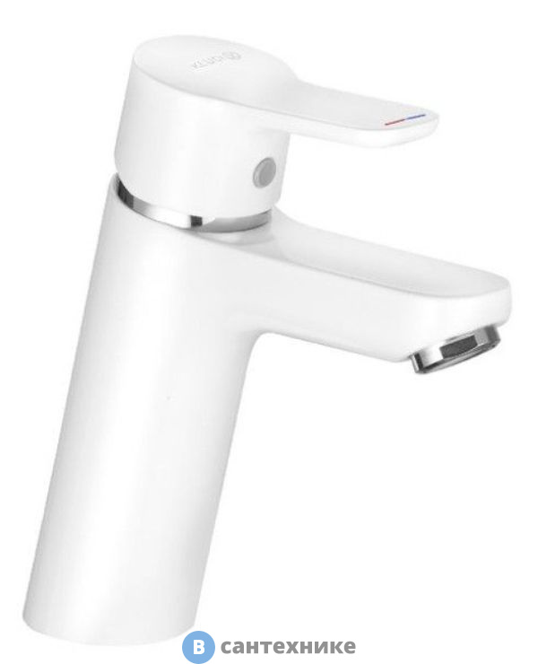 Однорычажный смеситель Kludi PURE&EASY XL 372929165 на умывальник, без донн. клапана, белый