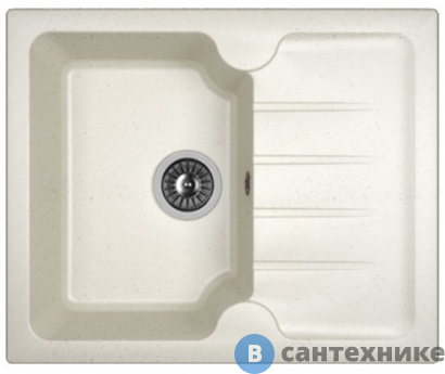 картинка Кухонная мойка Dr. Gans Лора 620, белый CMc (25.020.A0620.401)