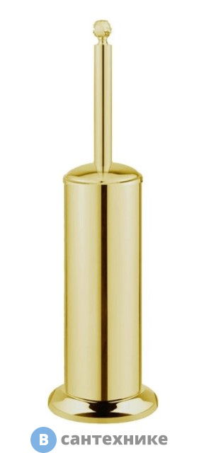 Щетка Cezares APHRODITE-TBP-03/24-Sw для унитаза, напольная, Золото, Swarovski