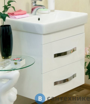 картинка Тумба Sanflor ОДРИ 60 подвесная белая эмаль, под умывальник Тигода-60