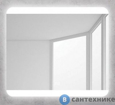 картинка Зеркало BelBagno SPC-CEZ-700-700-LED-BTN с встроенным светильником и кнопочным выключателем (700x30x700)