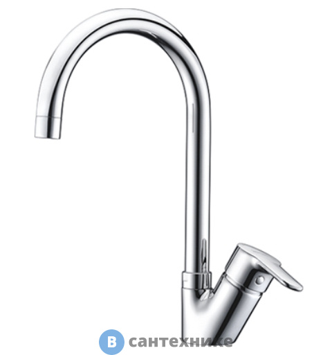 Смеситель WasserKRAFT Ruhr 24407 для кухни с поворотным изливом латунь, хромоникелевое покрытие