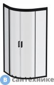 Душевой уголок AM.PM W90G-401-090BT Gem 1/4 Rond 90x90 стекло прозрачное, профиль черный матовый, без поддона