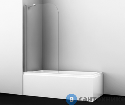 картинка Стеклянная шторка WasserKRAFT Leine 35P01-80 Fixed на ванну