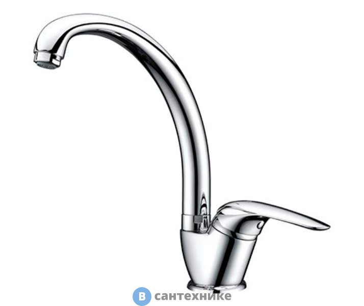 Смеситель WasserKRAFT Rossel 2807 для кухни с поворотным изливом латунь, хромоникелевое покрытие