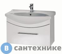 Тумба с умывальником Dreja Винд-85, ум. Лагуна 85, белый (50637+191676)
