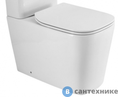 картинка Унитаз BelBagno ALBANO BB120CPR/BB120SC безободковый с сиденьем, без бачка