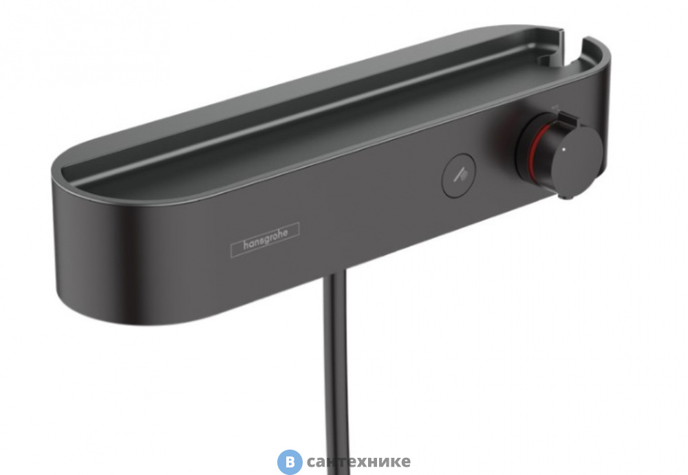 Смеситель Hansgrohe ShowerTablet Select 24360670 термостат для душа, матовый чёрный
