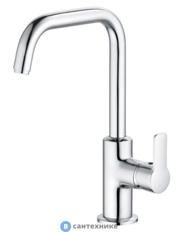 Однорычажный смеситель Kludi PURE&EASY 370230565 на умывальник, управление сбоку, c донн. клапаном