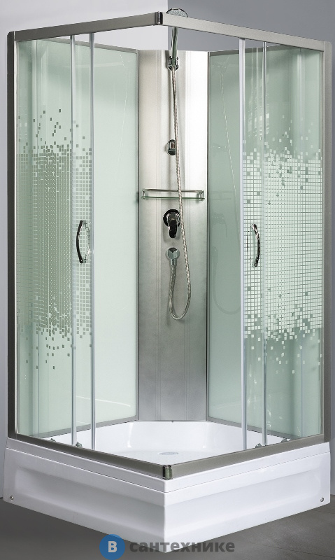 Душевая кабина МОНОМАХ Б/К 70/24 S МЗ б/крыши, 700*700*2100, квадрат