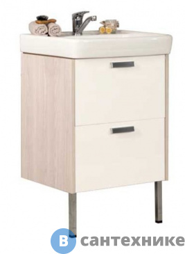 картинка Тумба под раковину Акватон Йорк 55 белый/ясень фабрик (1A170501YOAV0)