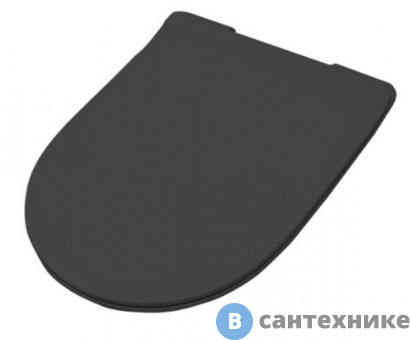 картинка Сиденье Artceram FILE 2.0 для унитаза, супер тонкое, быстросьемное с микролифтом , чёрный матовый (FLA014 17)