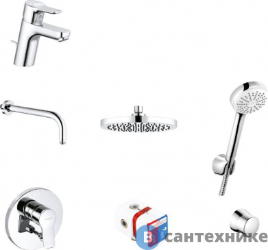 картинка Встраивамый комплект Kludi 376300565 PURE&EASY 7в1